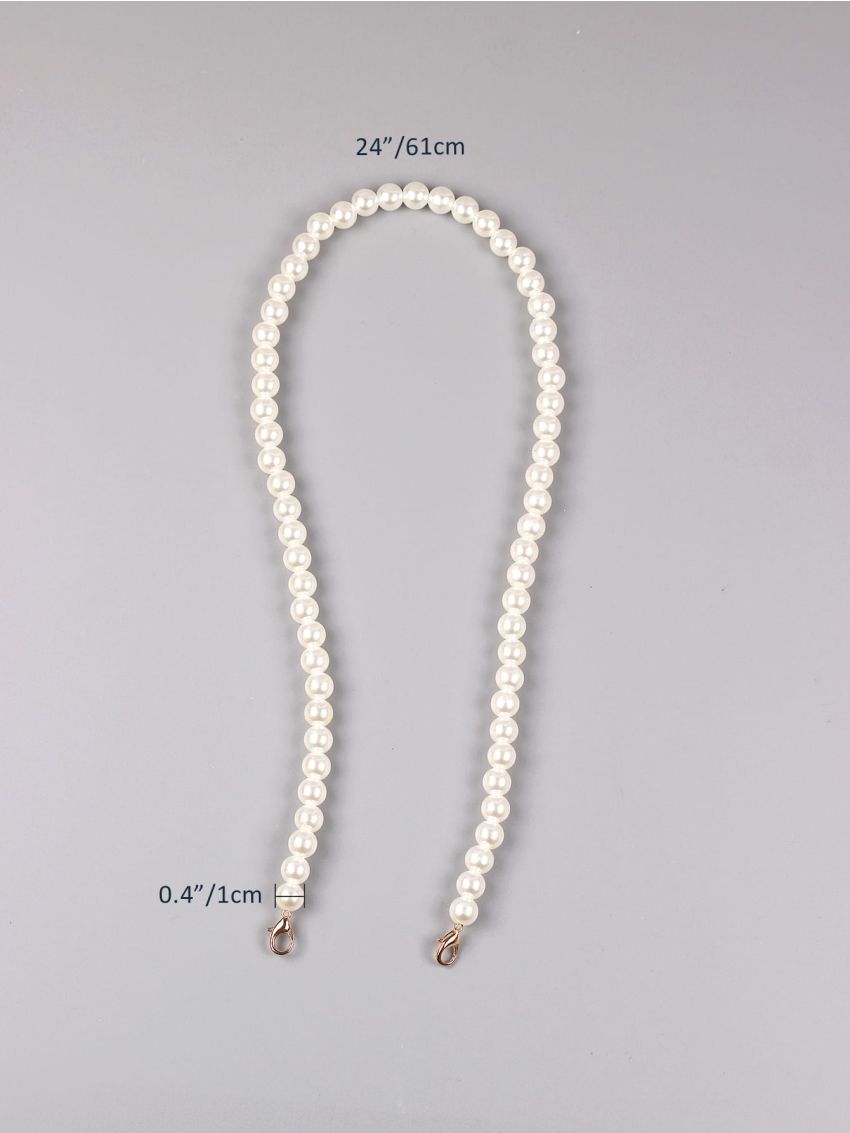 Faux Pearl Design Bag Strap