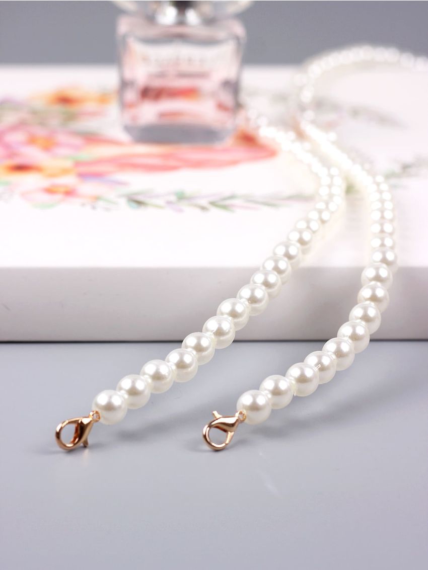 Faux Pearl Design Bag Strap