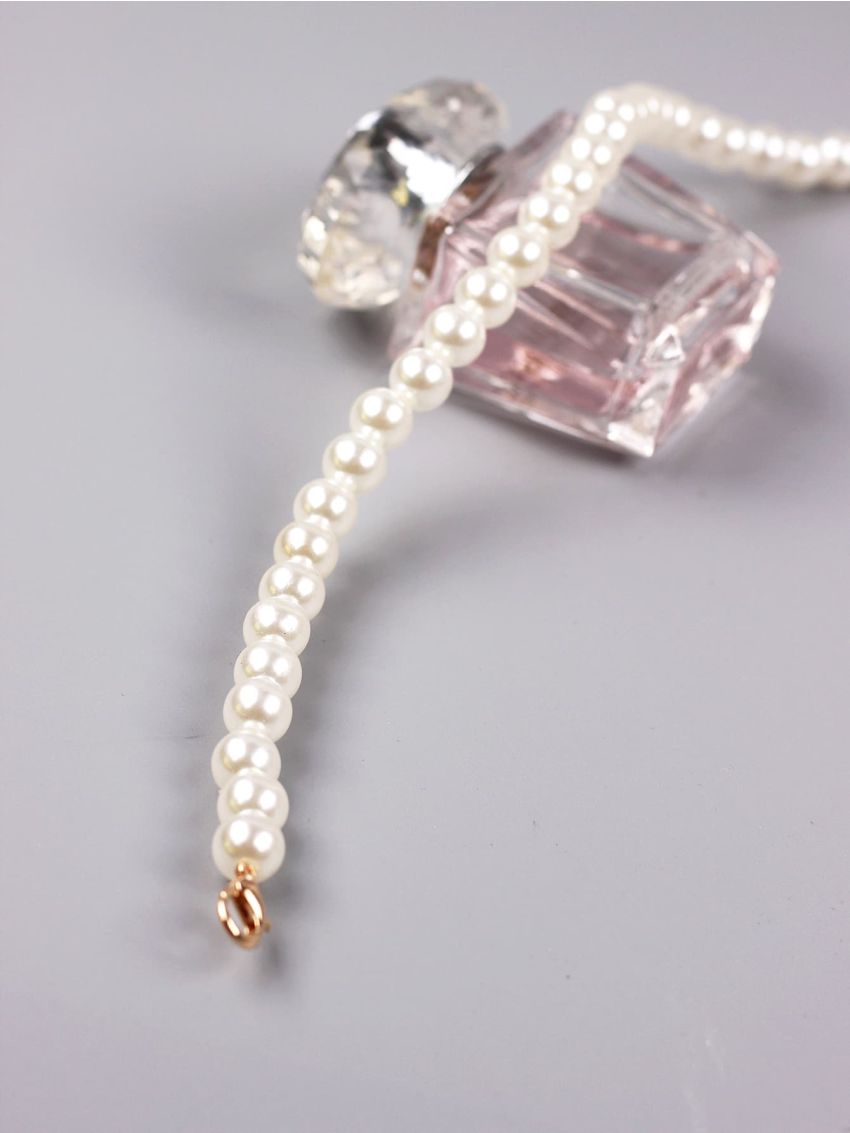 Faux Pearl Design Bag Strap
