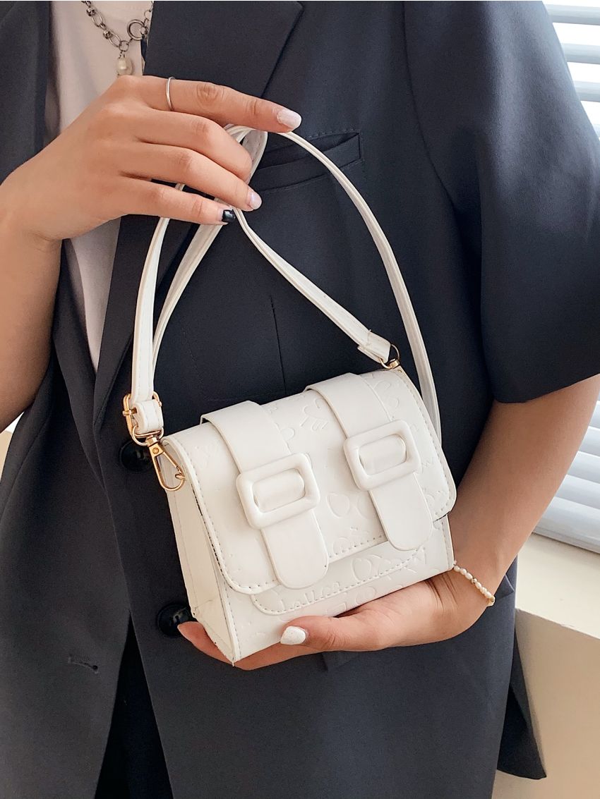 Mini Cartoon Embossed Flap Crossbody Bag