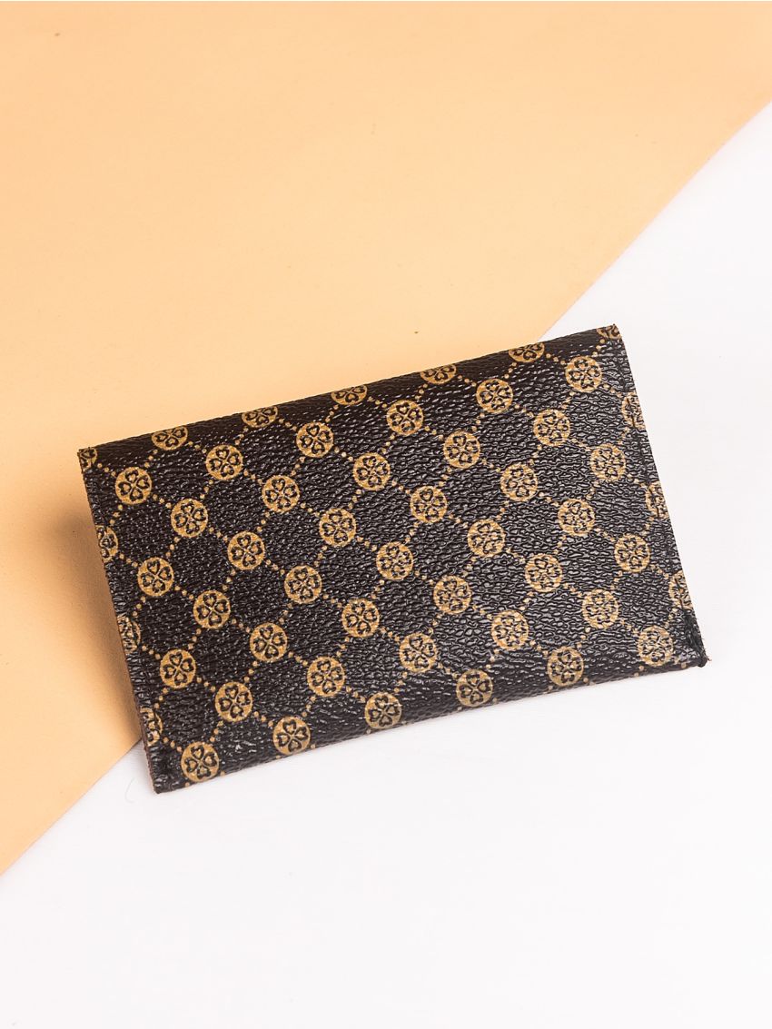 Geo Graphic Flap Card Holder