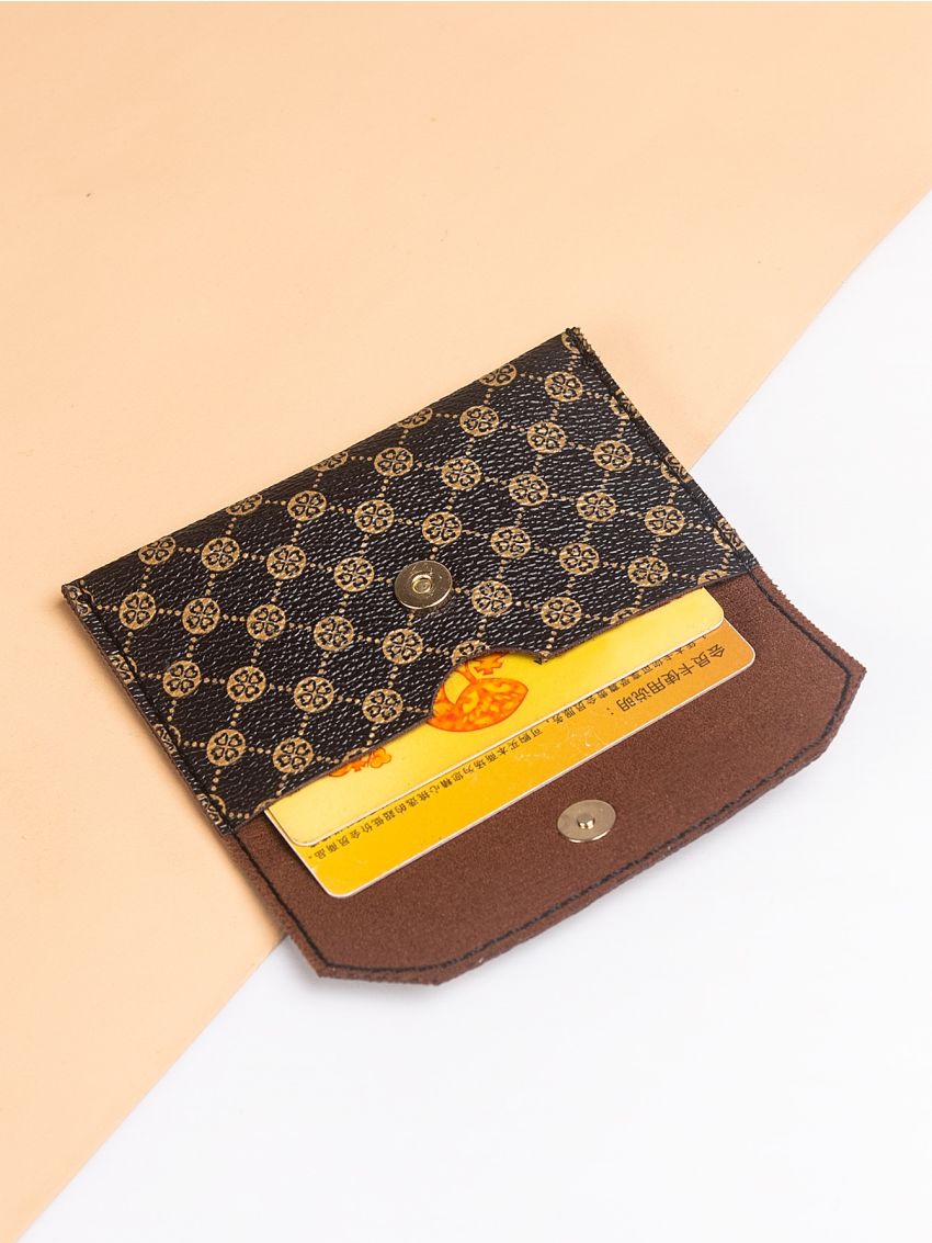 Geo Graphic Flap Card Holder