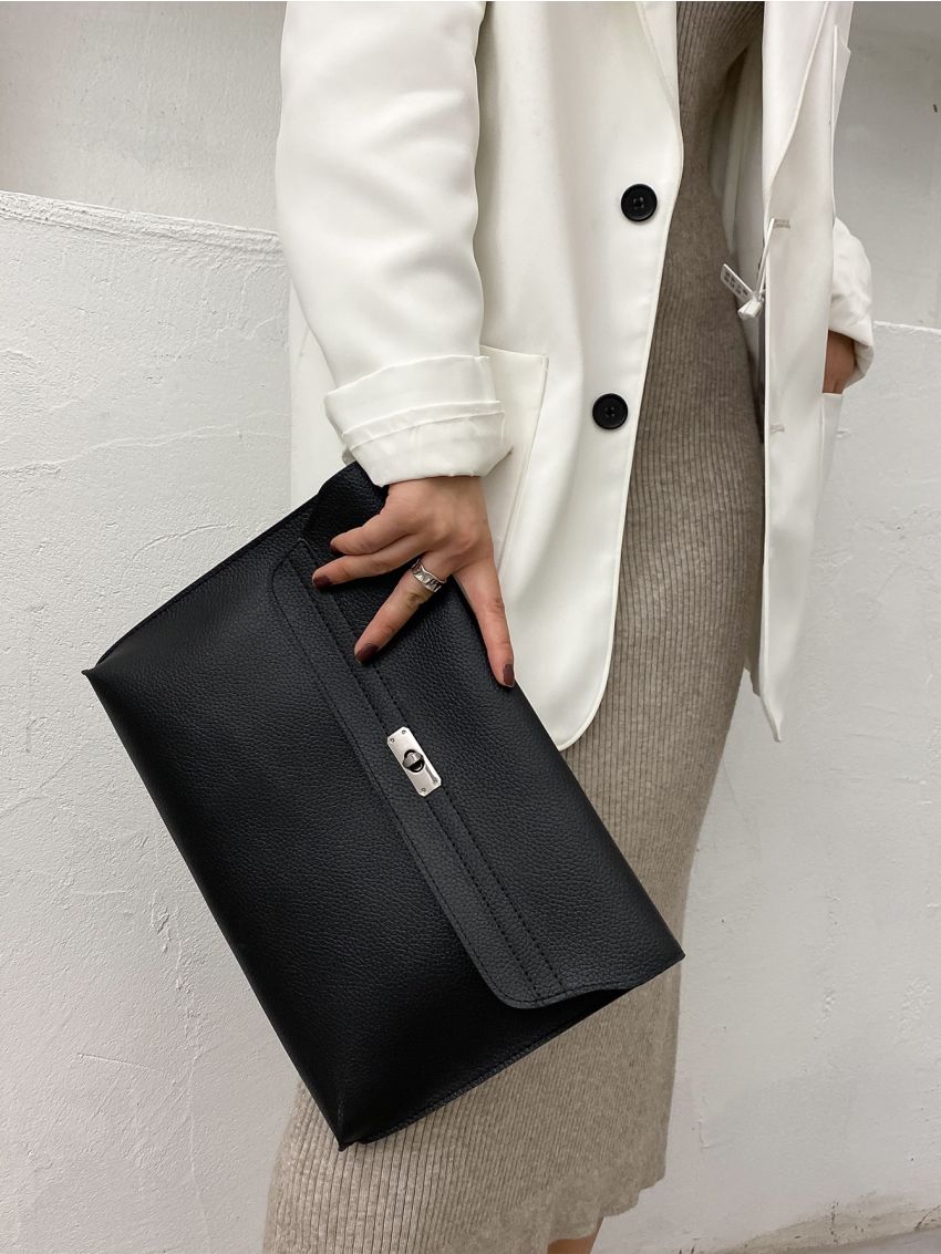 Twist Lock Clutch Bag