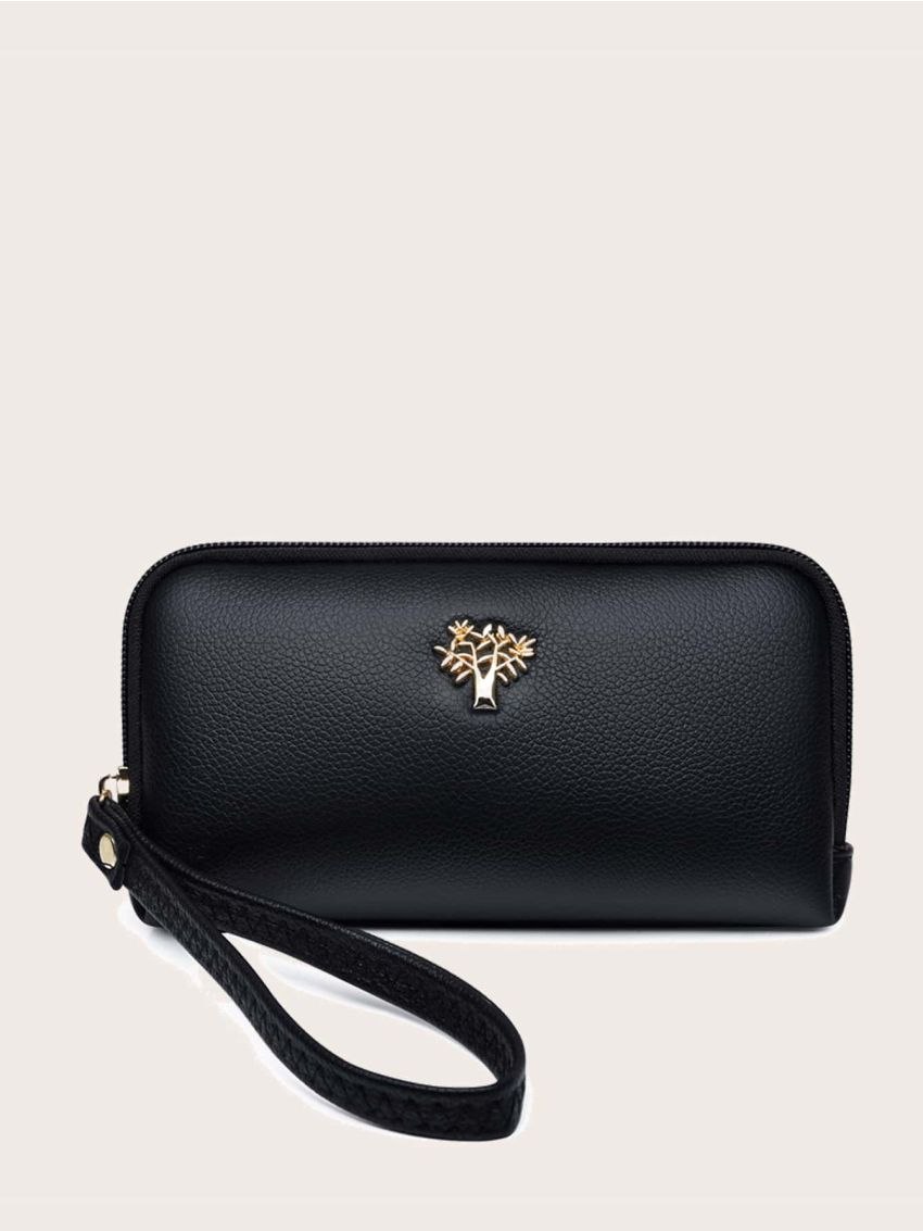 Metal Tree Detail Long Purse