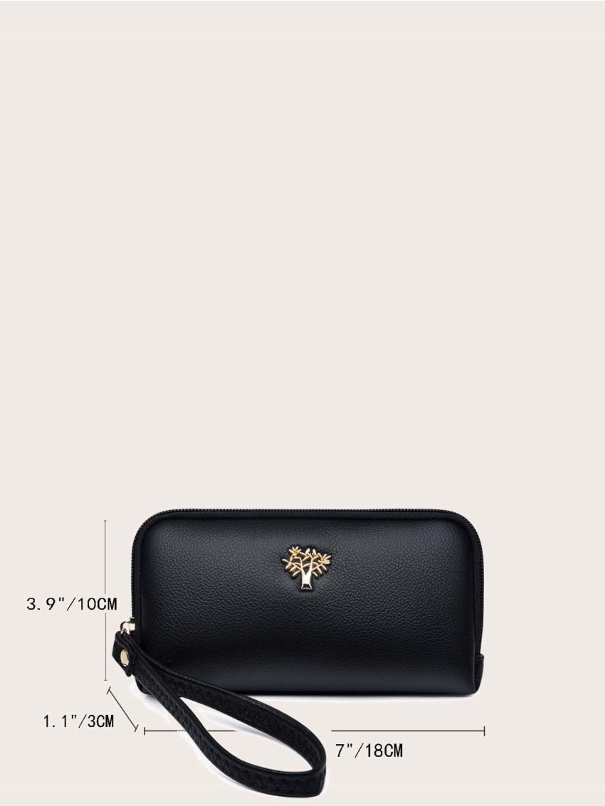 Metal Tree Detail Long Purse