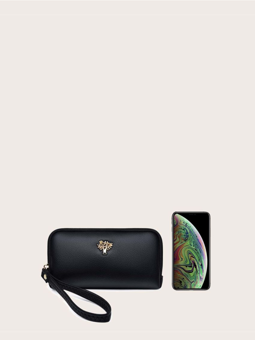 Metal Tree Detail Long Purse