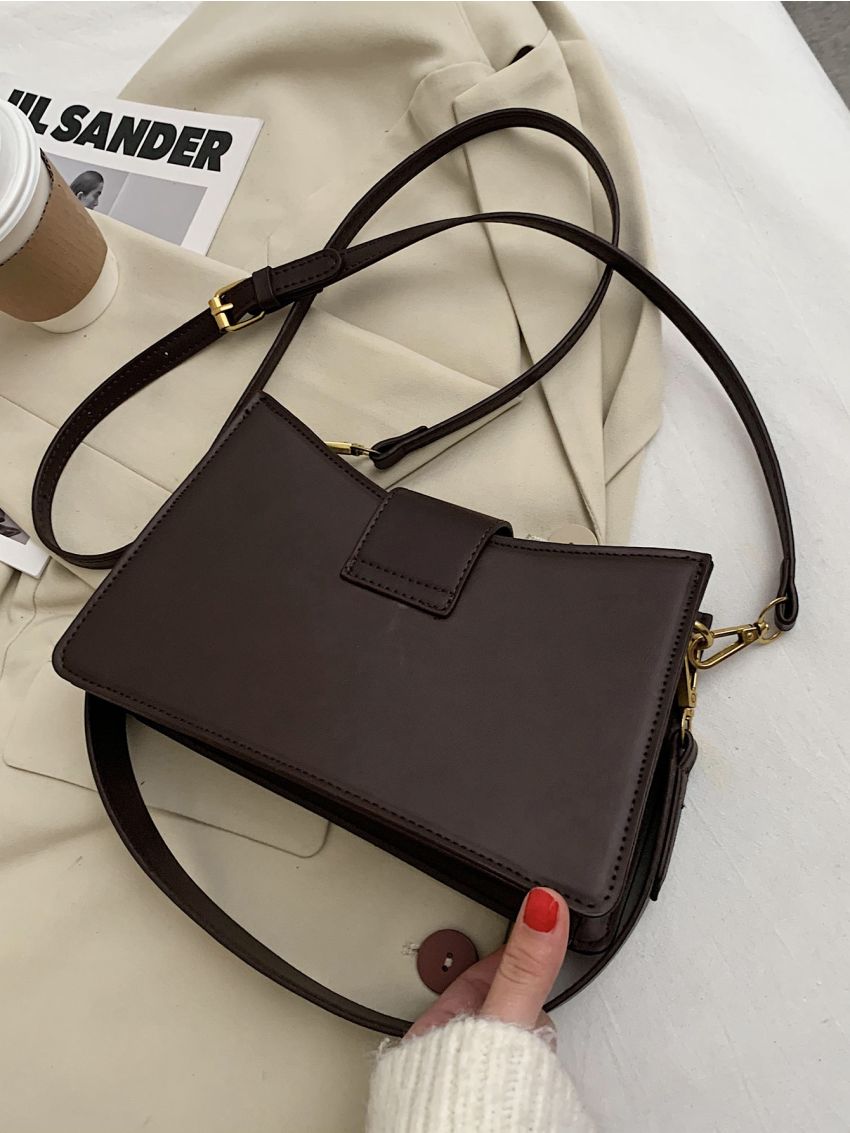 Croc Embossed Shoulder Bag