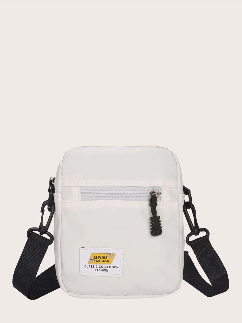 Mini Letter Patch Crossbody Bag