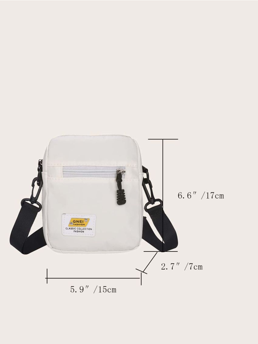 Mini Letter Patch Crossbody Bag