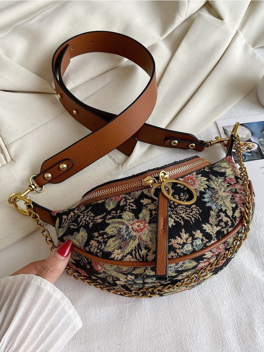 Floral Pattern Fanny Pack