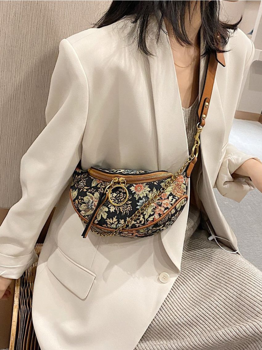 Floral Pattern Fanny Pack