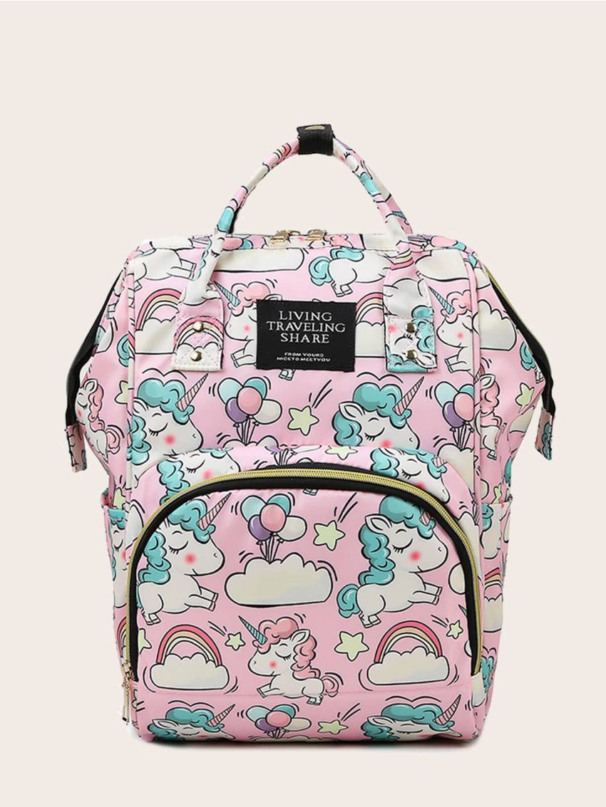 Cartoon Graphic Baby Diaper Bag