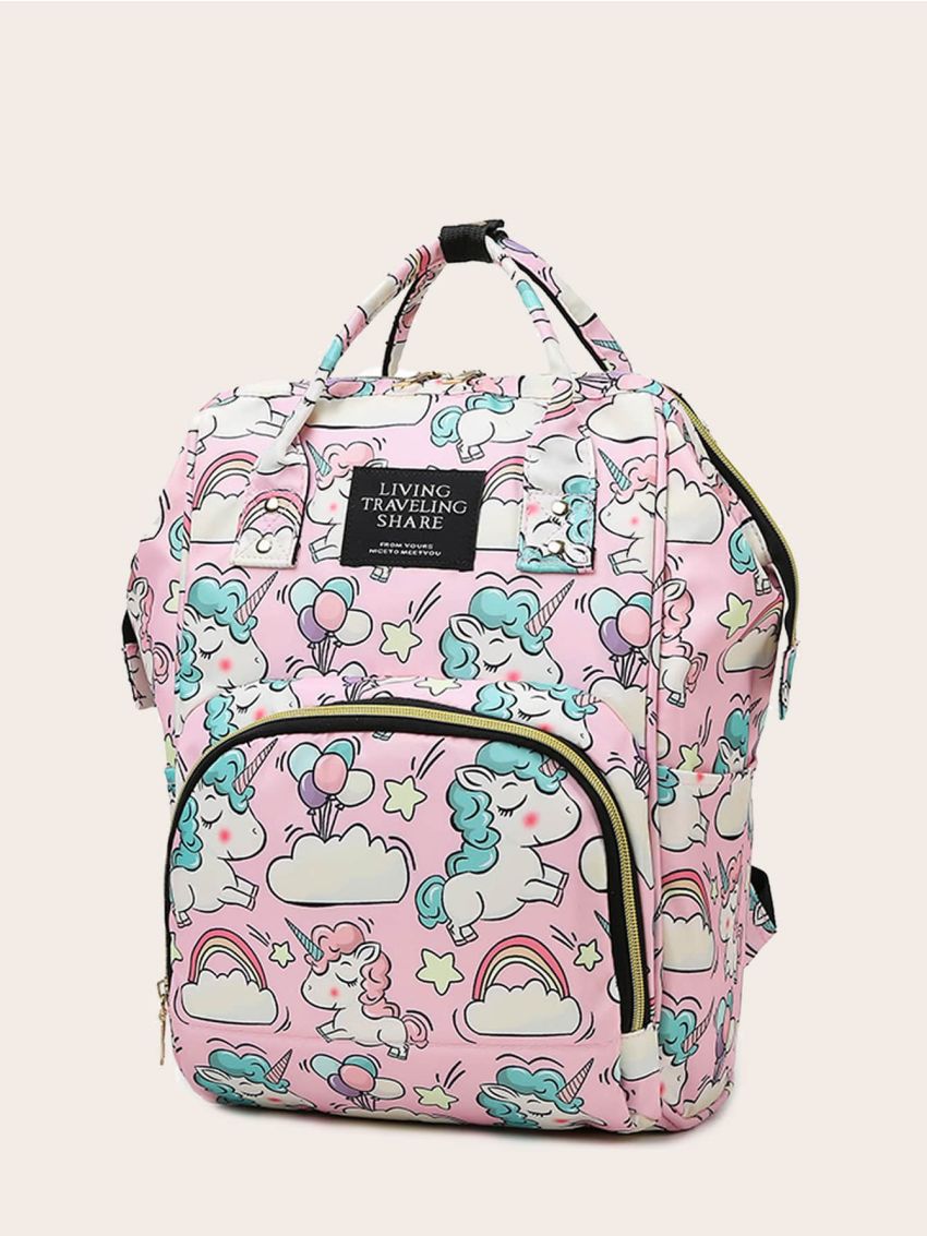 Cartoon Graphic Baby Diaper Bag