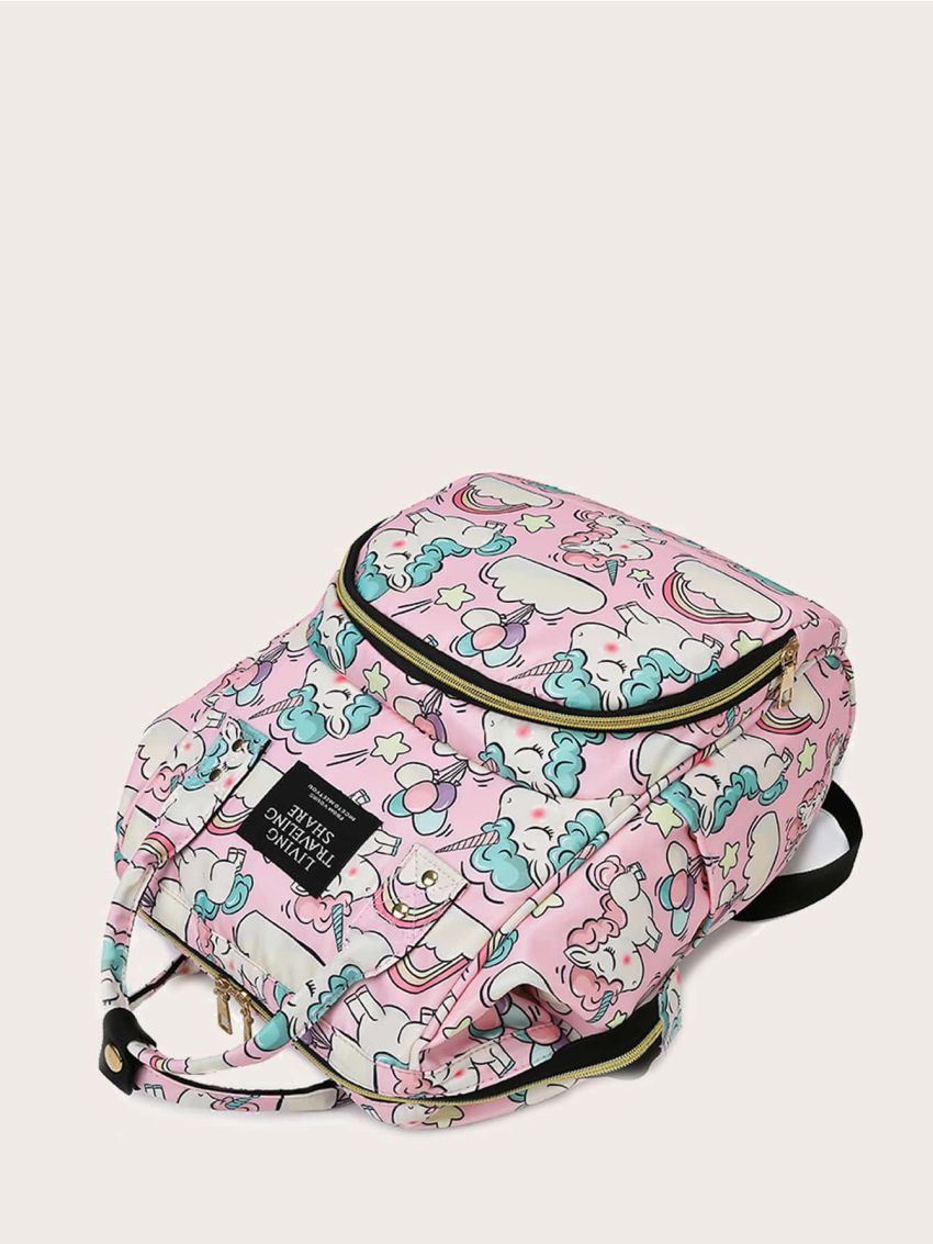 Cartoon Graphic Baby Diaper Bag