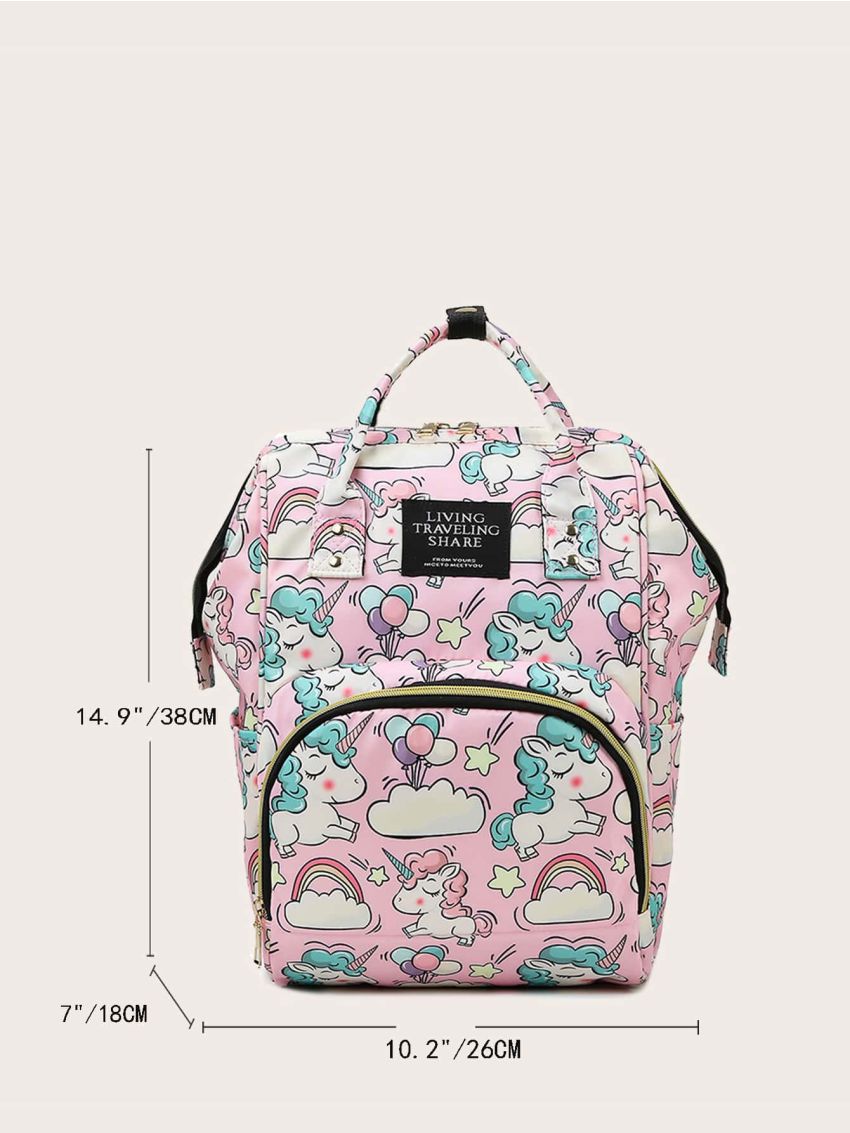 Cartoon Graphic Baby Diaper Bag