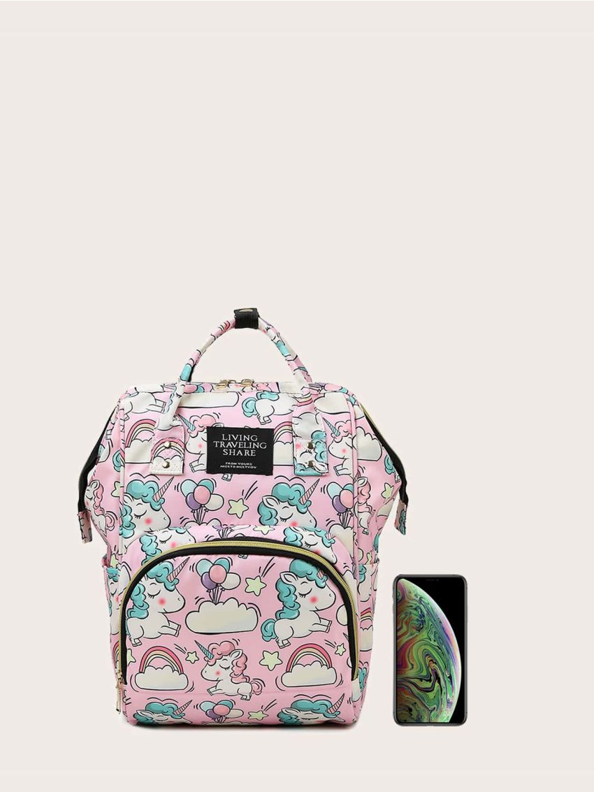 Cartoon Graphic Baby Diaper Bag