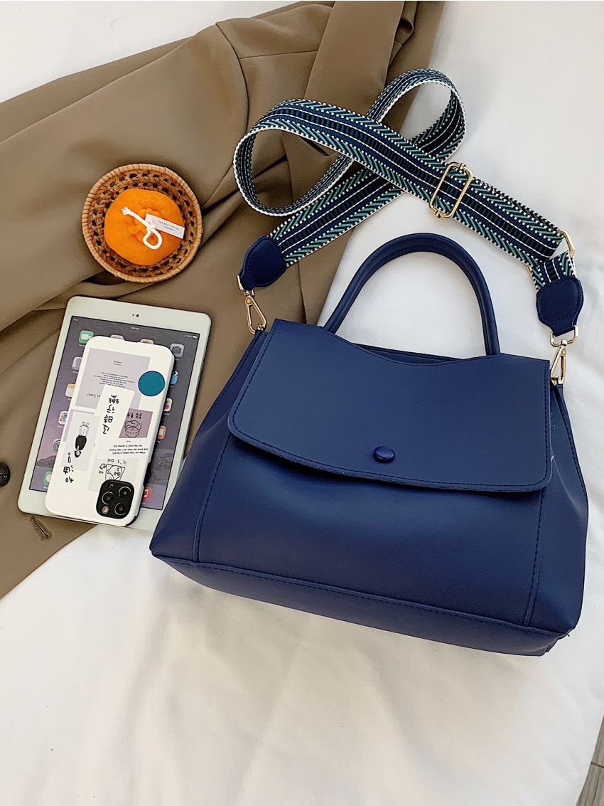 Minimalist Flap Satchel Bag