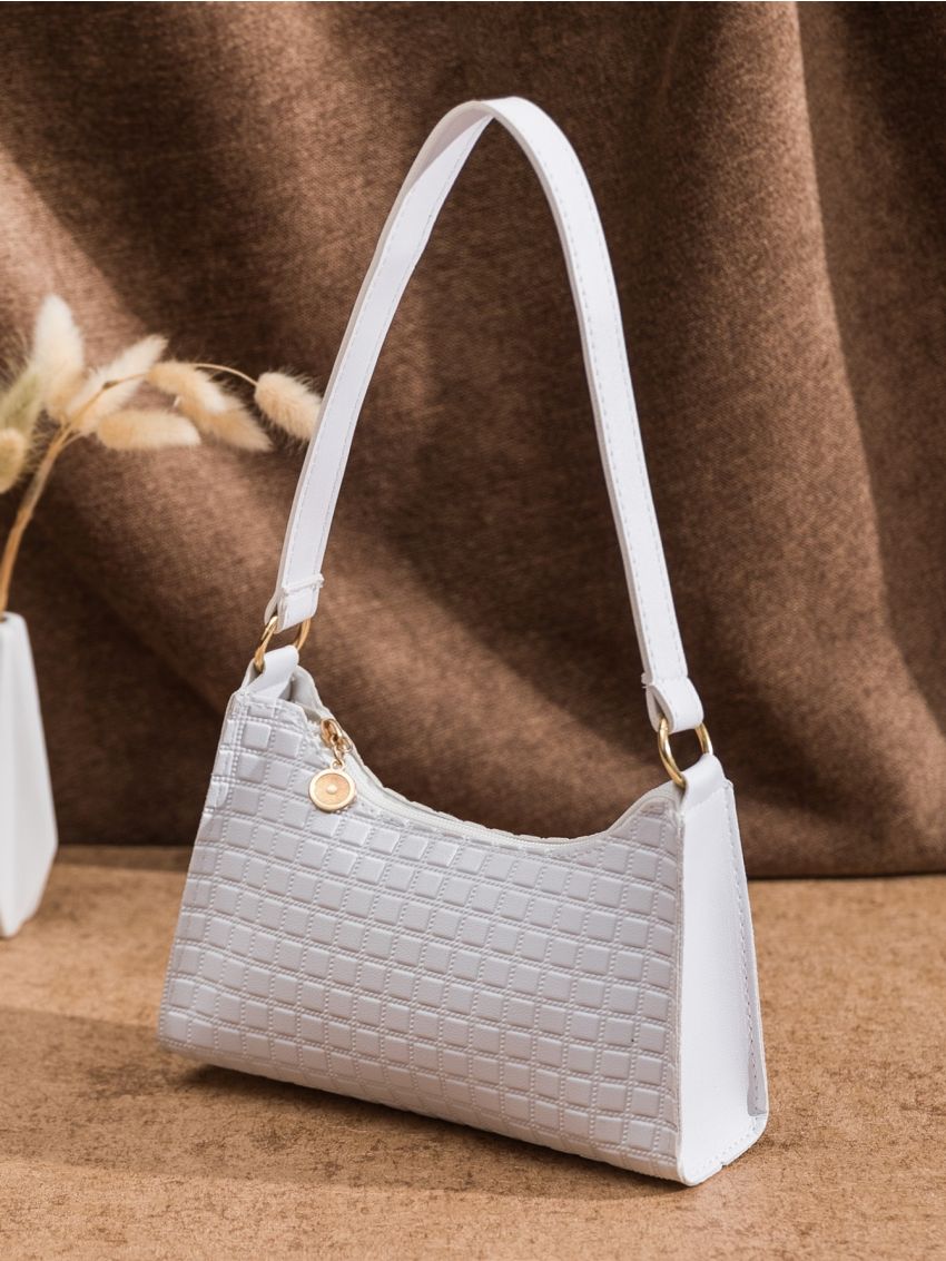 Minimalist Chevron Baguette Bag