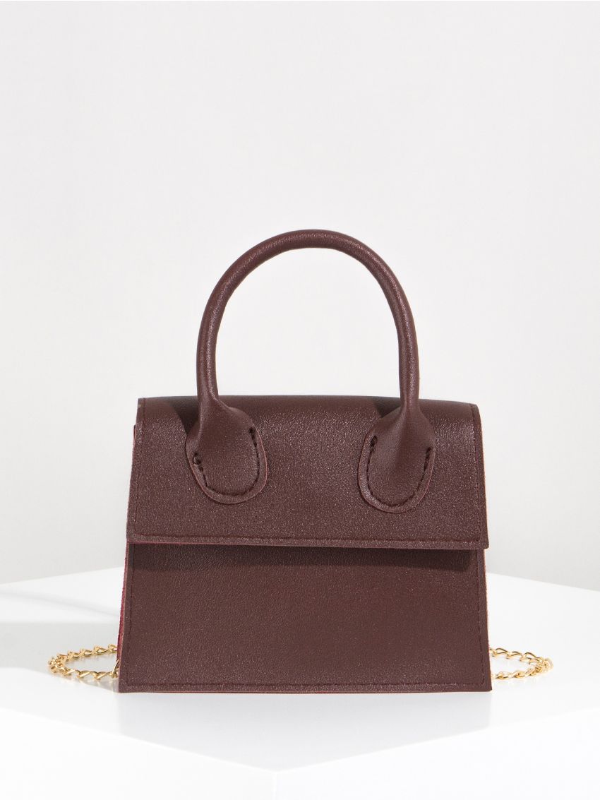 Mini Snap Button Flap Square Bag