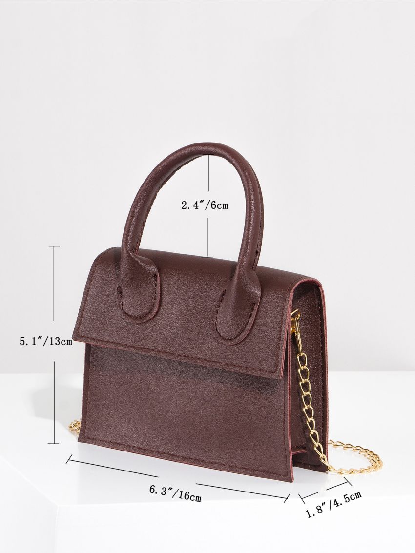Mini Snap Button Flap Square Bag