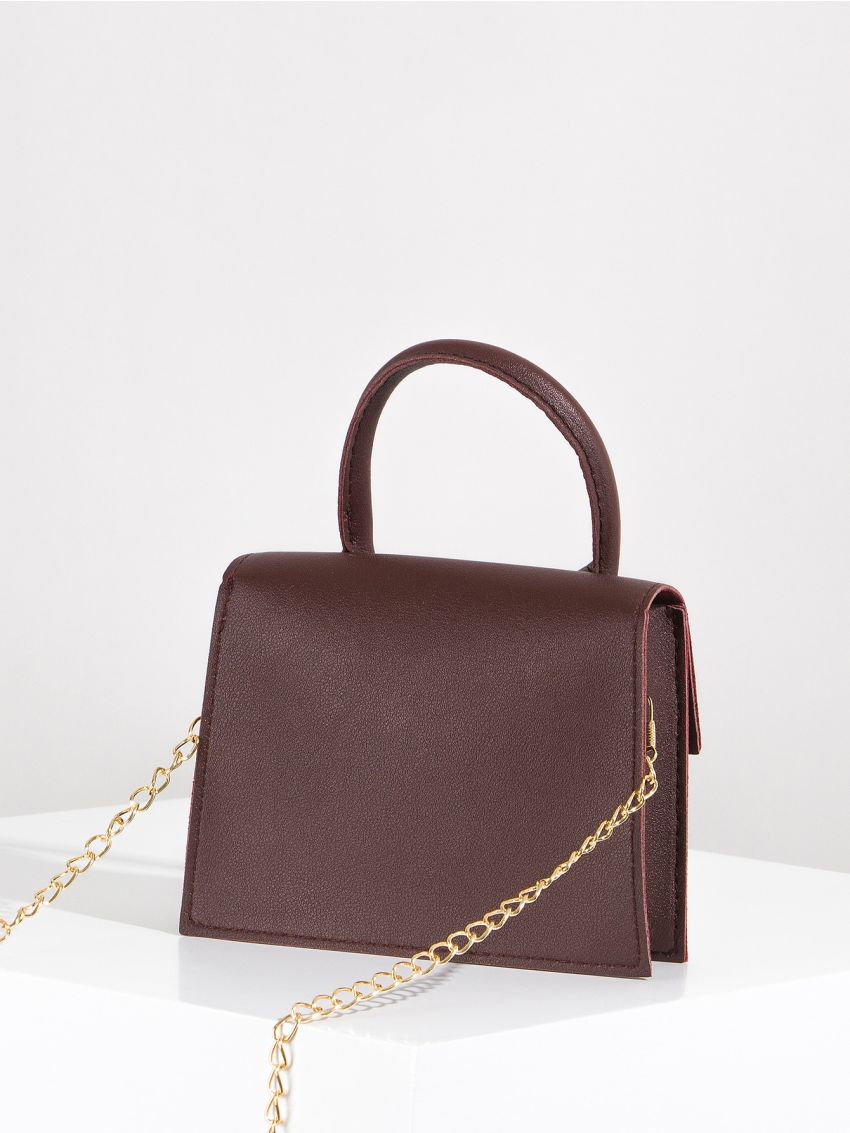 Mini Snap Button Flap Square Bag