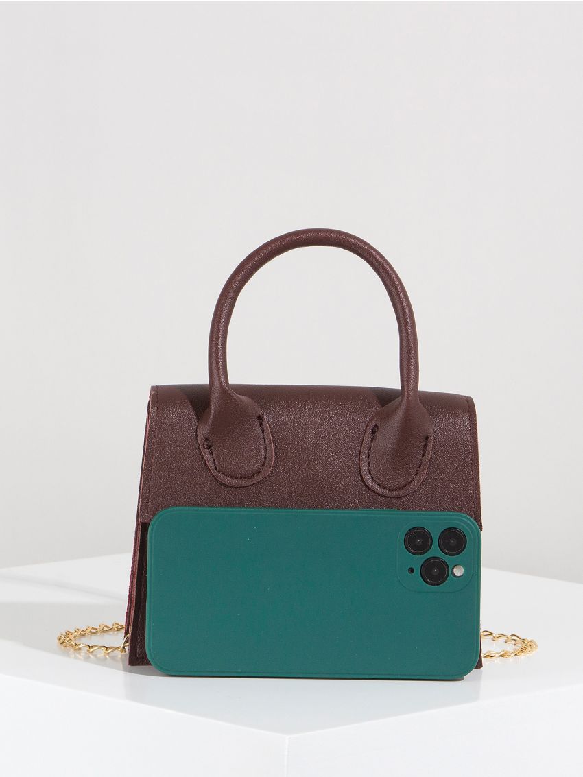 Mini Snap Button Flap Square Bag