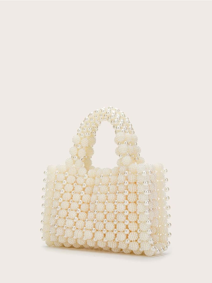 Mini Beaded Design Satchel Bag