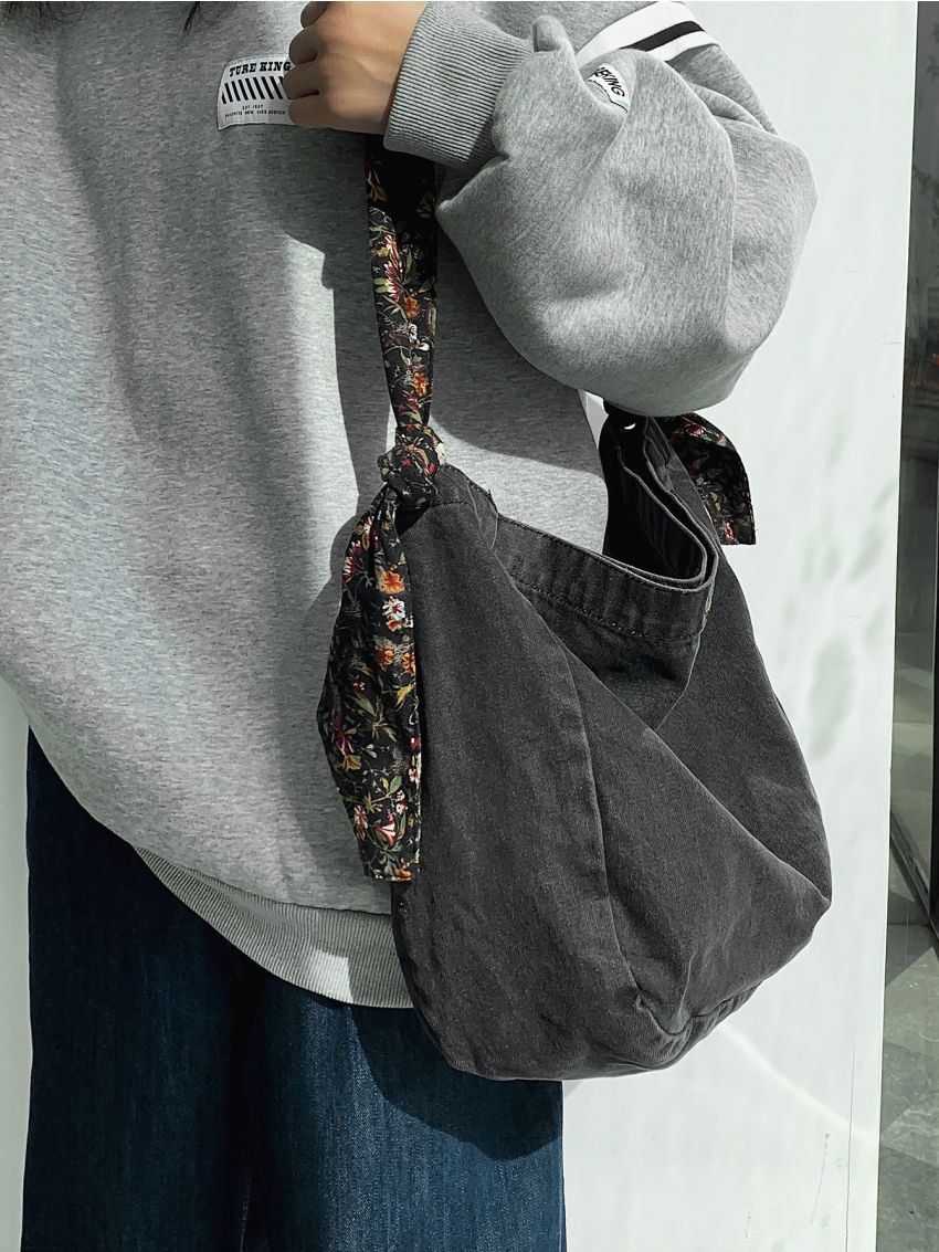 Denim Hobo Bag
