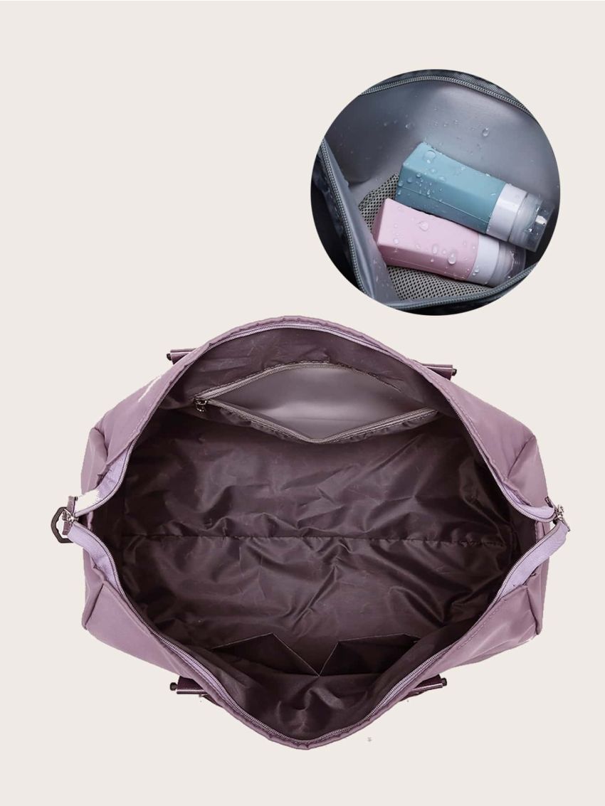 Letter Graphic Large Capacity Duffle Bag