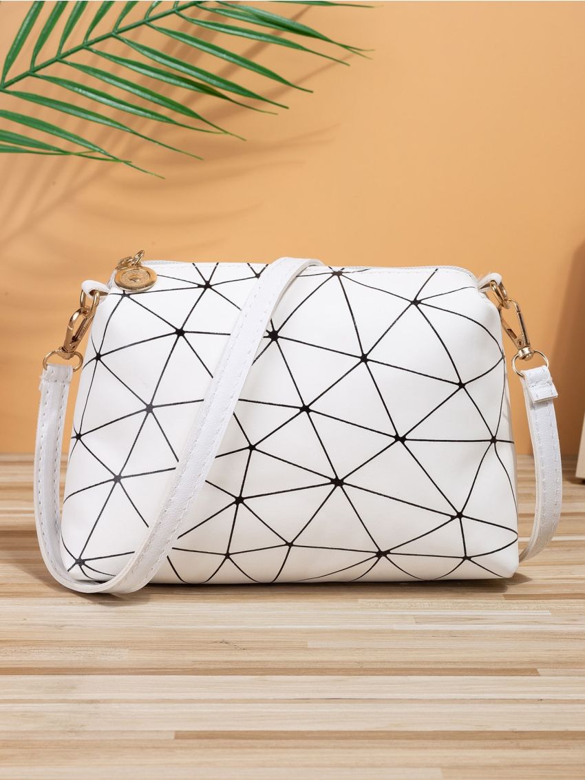 Geo Print Square Bag