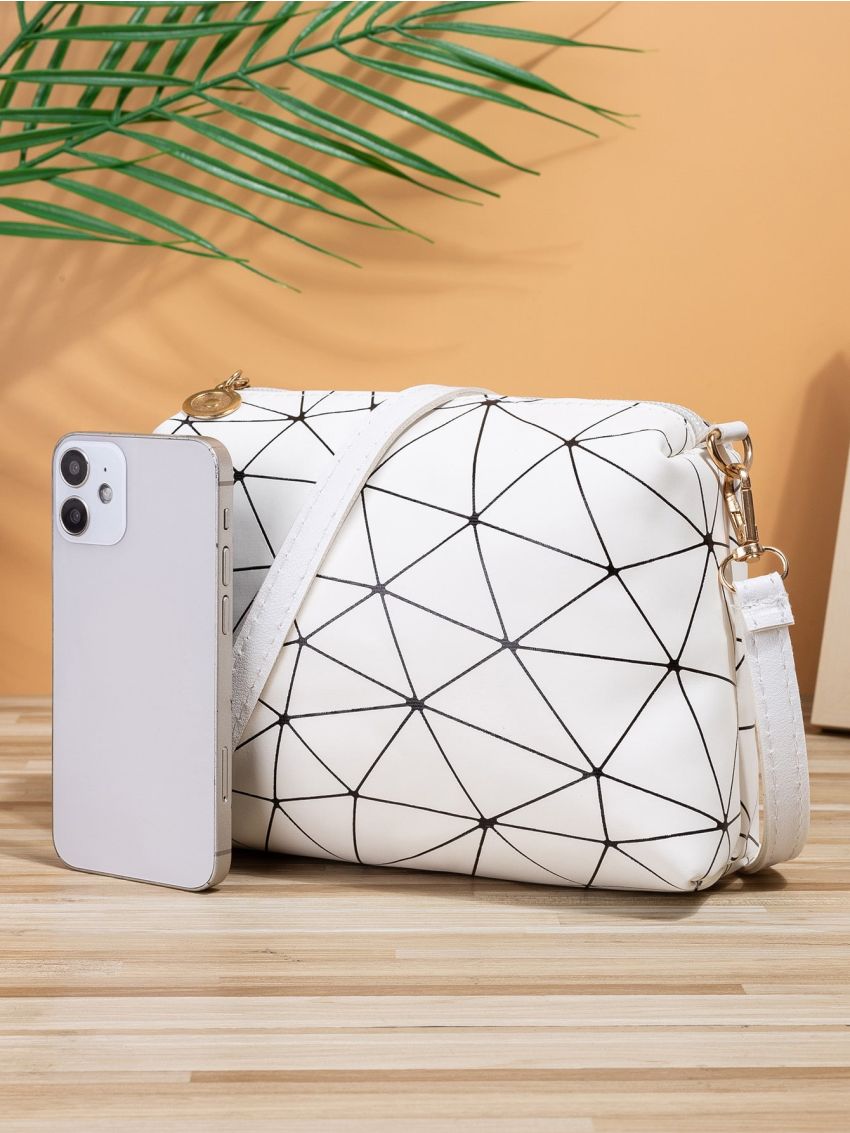 Geo Print Square Bag