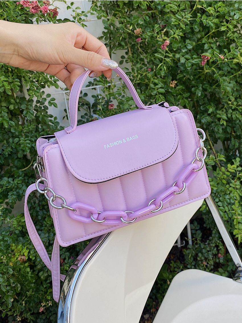 Mini Quilted Chain Satchel Bag