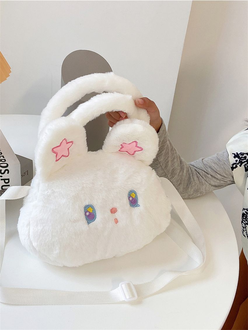 Fluffy Cartoon Rabbit Design Novelty Bag