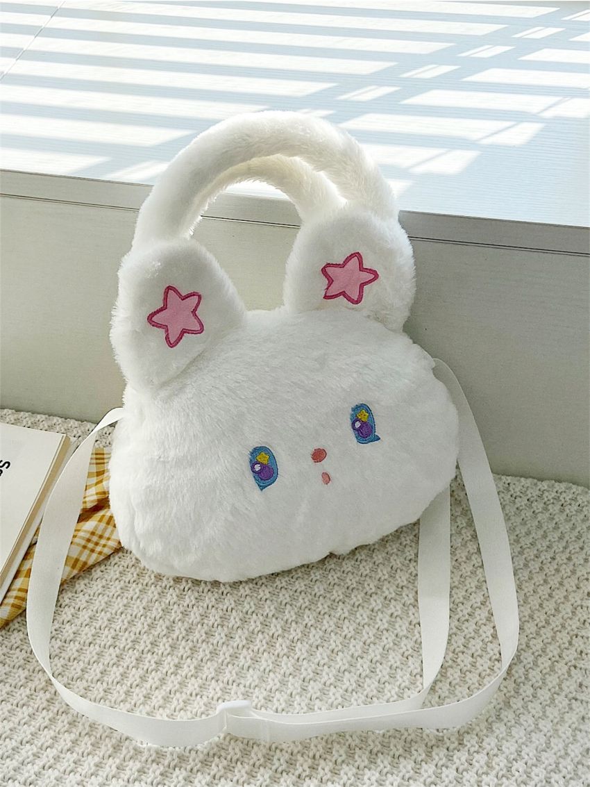 Fluffy Cartoon Rabbit Design Novelty Bag