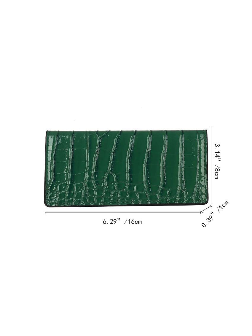 2pcs Crocodile Embossed Long Wallet