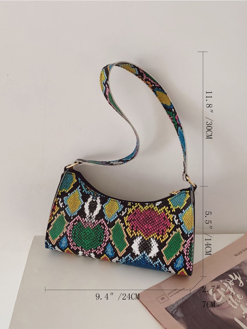 Snakeskin Baguette Bag