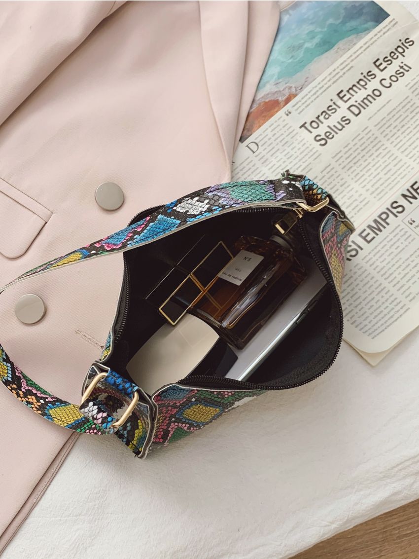 Snakeskin Baguette Bag