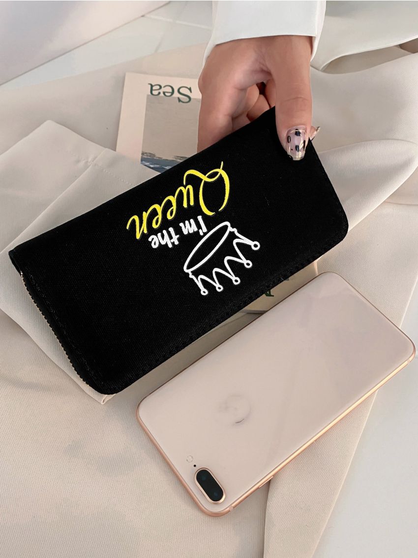 Letter Graphic Long Wallet