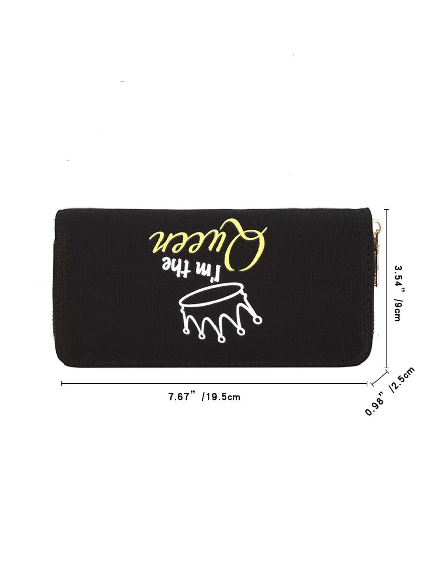 Letter Graphic Long Wallet