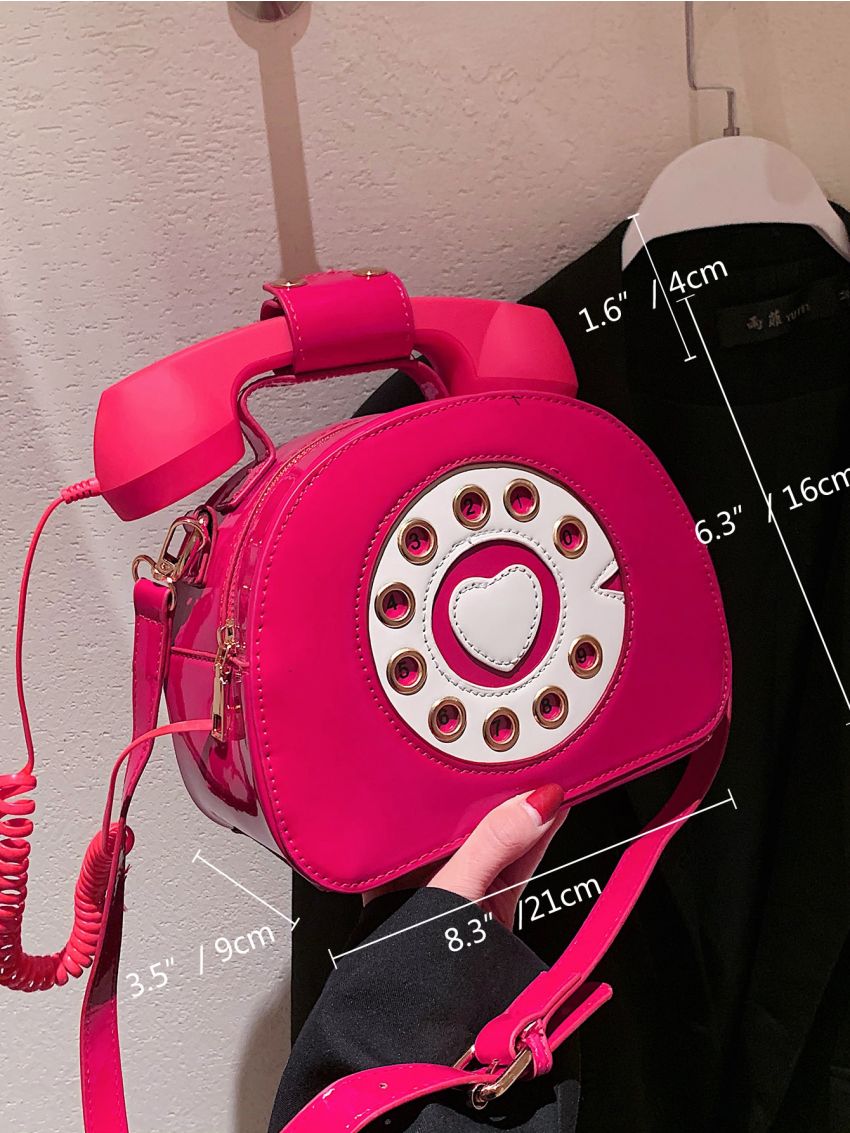 Telephone Design Satchel Bag