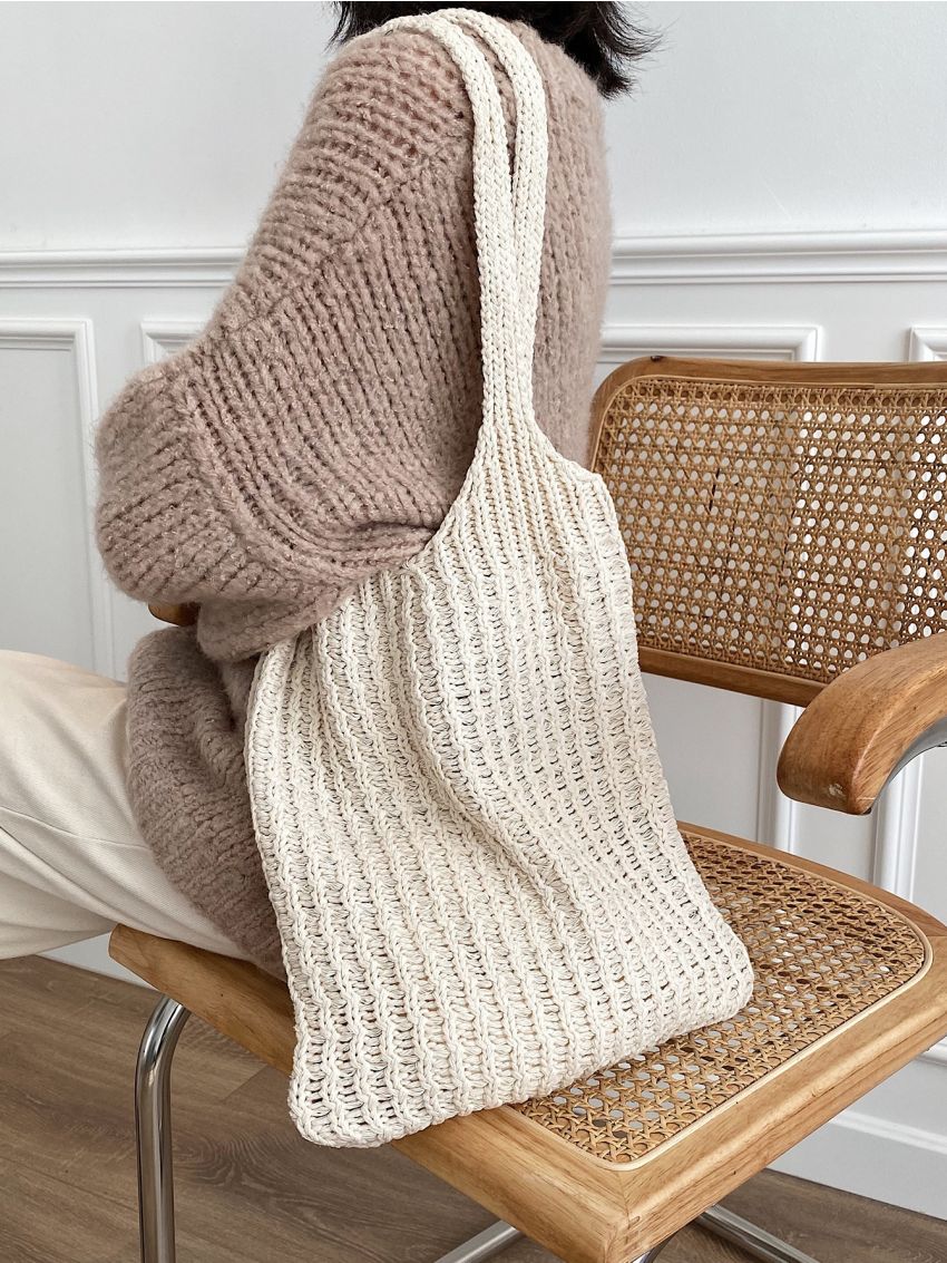 Large Capacity Crochet Tote Bag