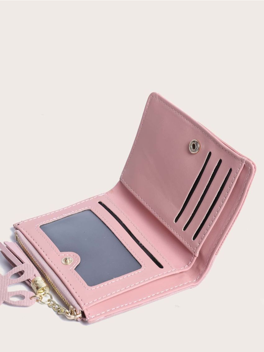 Tassel Charm Color Block Purse