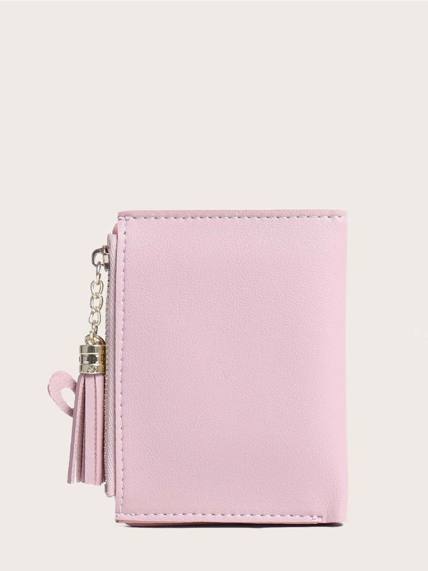 Tassel Charm Color Block Purse
