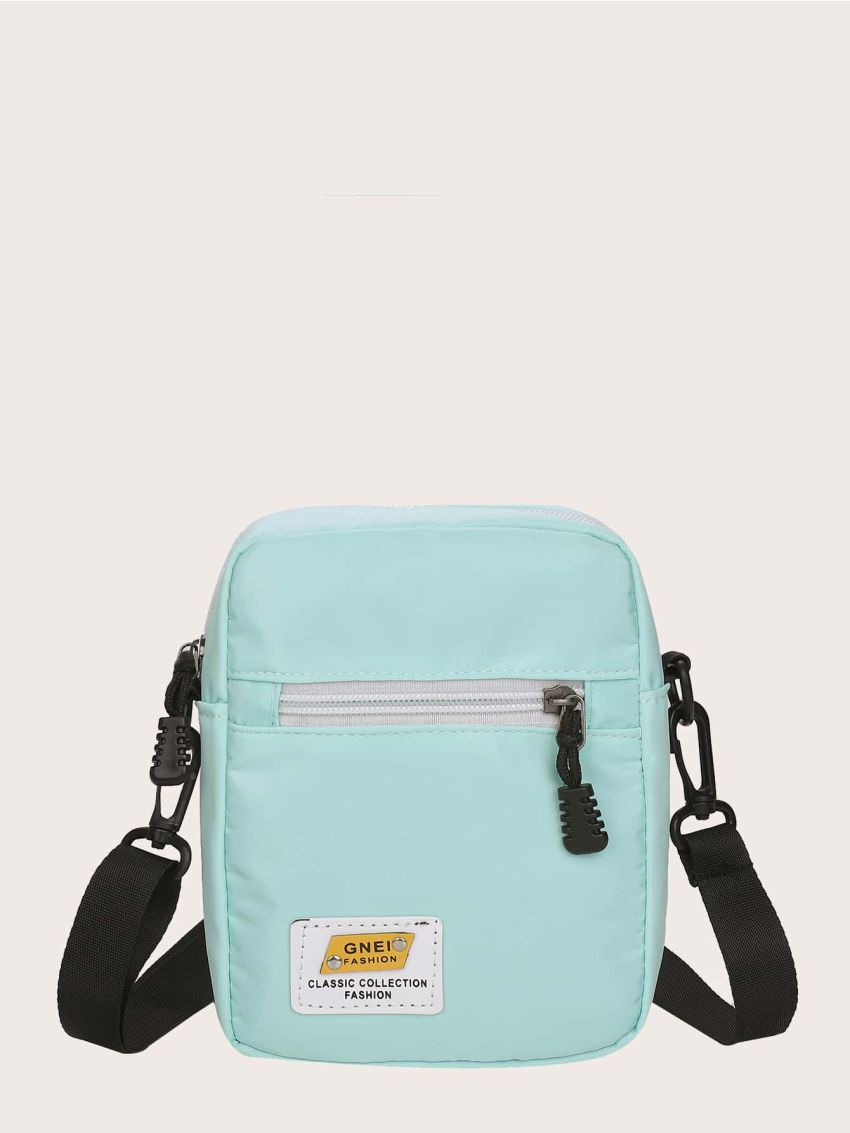 Mini Letter Patch Crossbody Bag