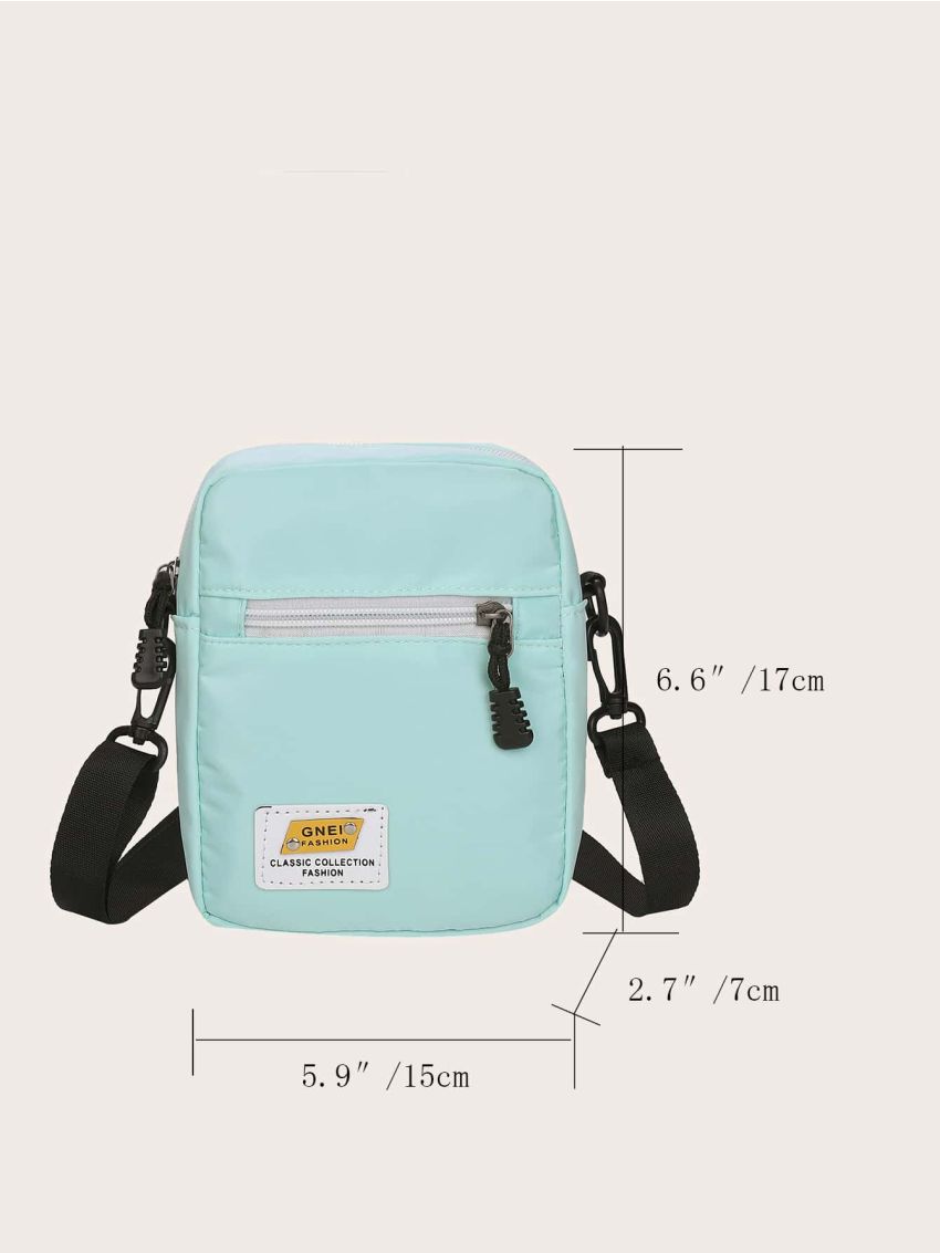 Mini Letter Patch Crossbody Bag