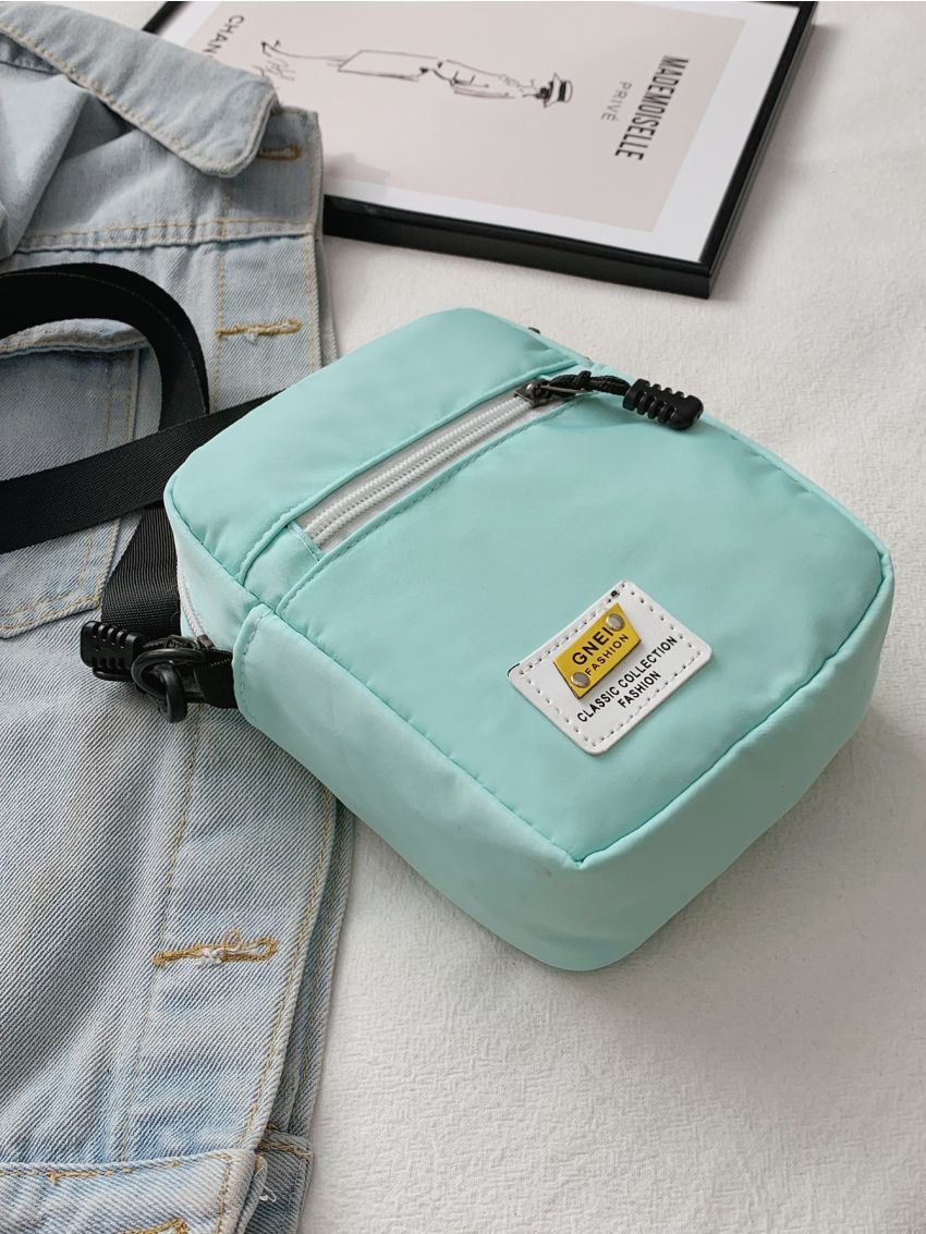 Mini Letter Patch Crossbody Bag