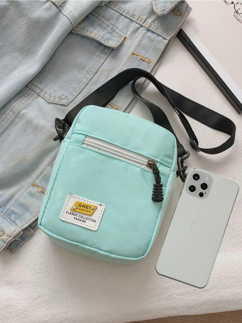 Mini Letter Patch Crossbody Bag