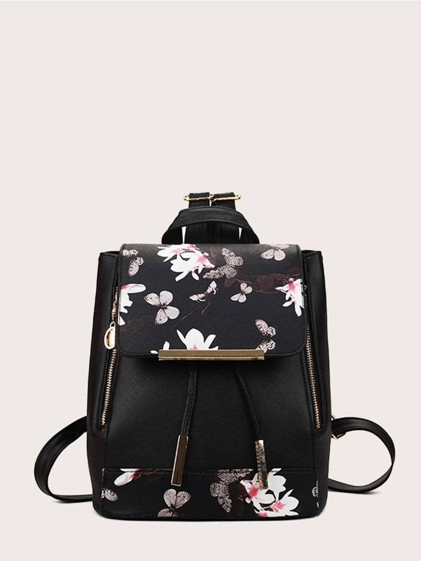 Metal Detail Drawstring Design Bucket Bag