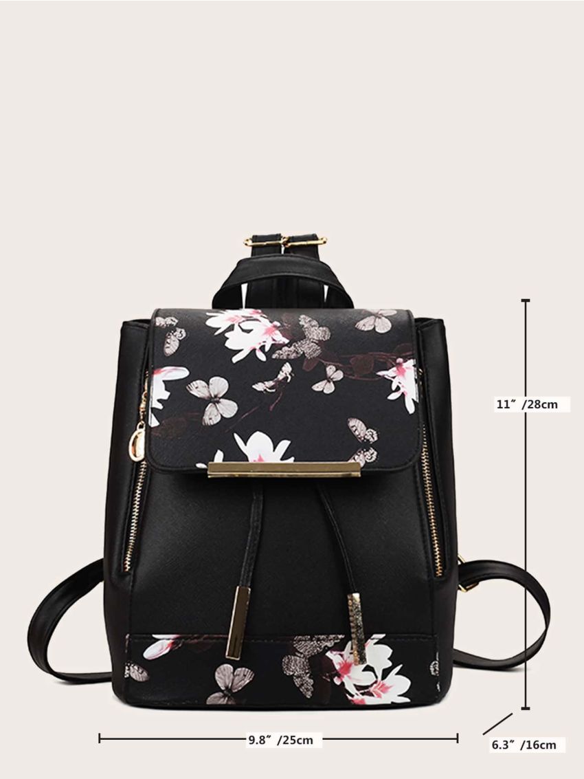 Metal Detail Drawstring Design Bucket Bag