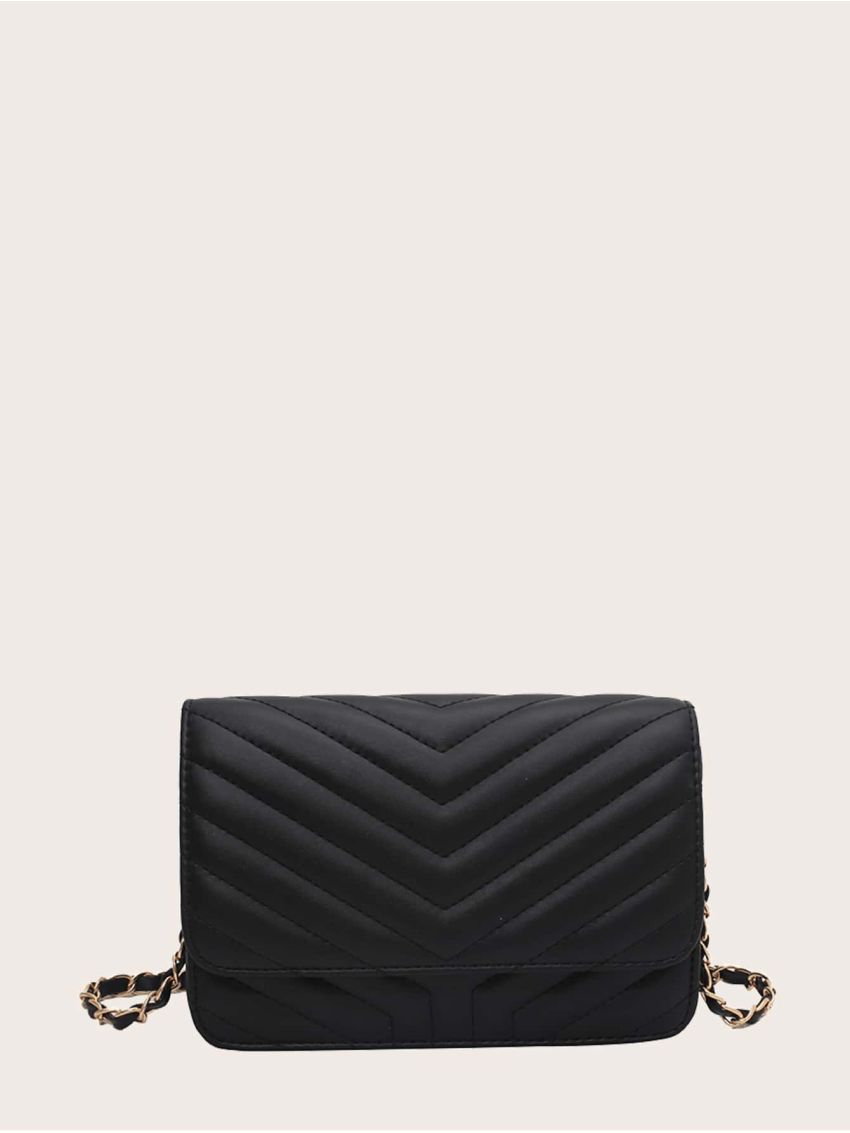 Chevron Flap Crossbody Bag